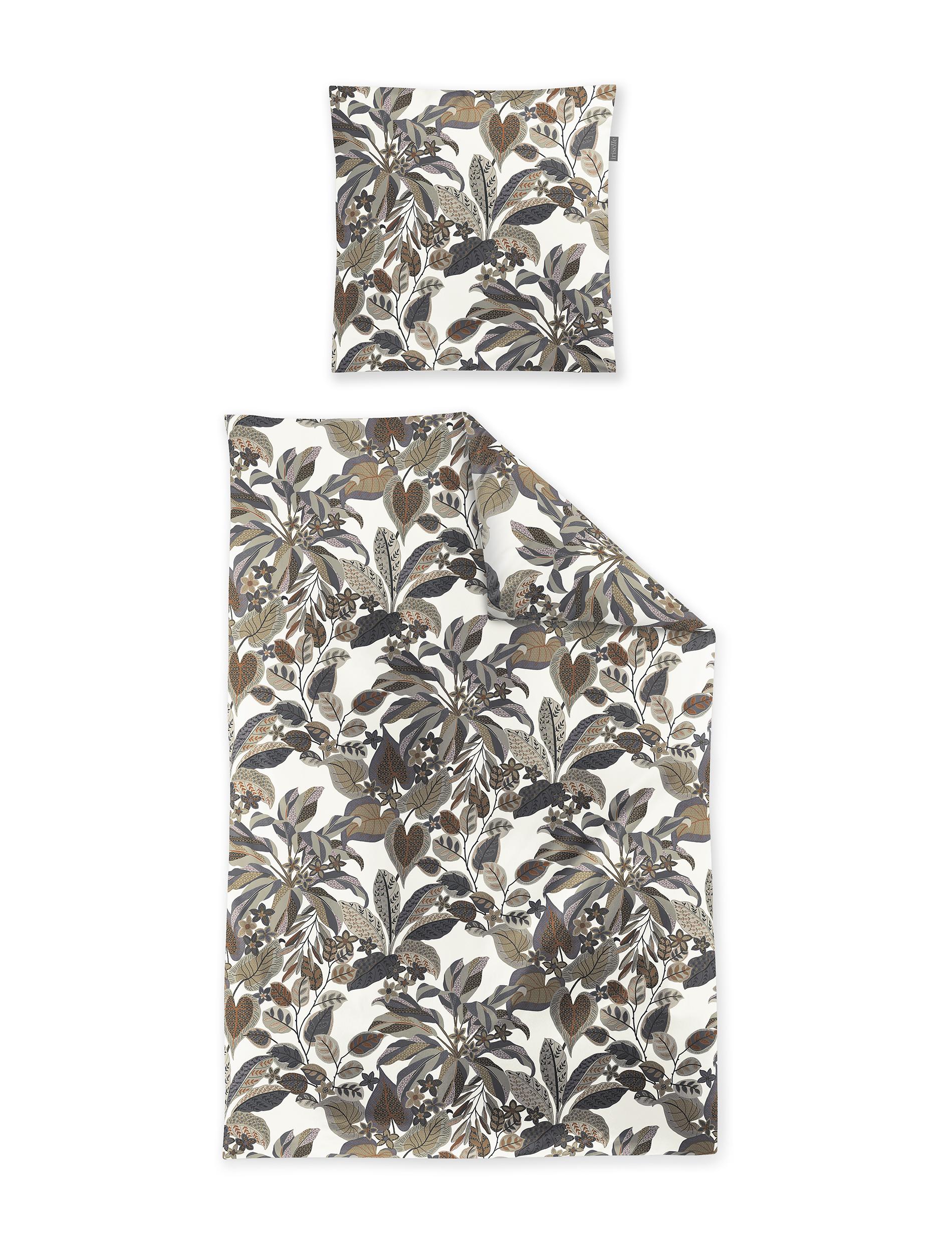 Irisette Mako-Satin Bettwäsche WAVE ca. 155x220cm in Farbe grau