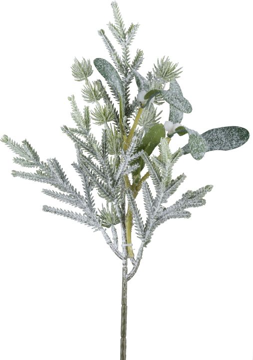 Mixtannenzweig geeist 3024651-50 in Grün, zweig, pflanze, grau-silber, silbergren, dekoration