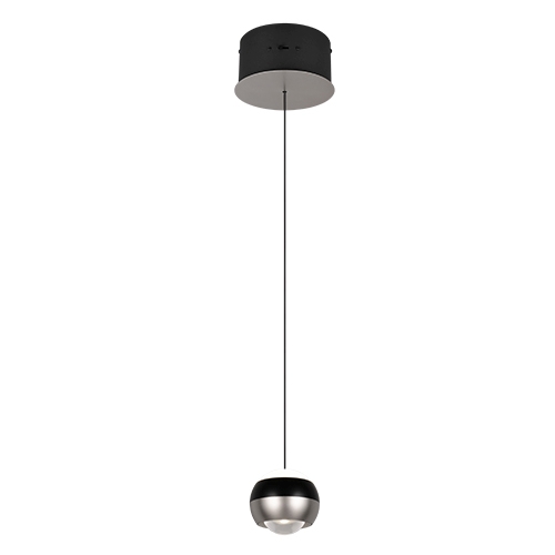 Trio Select LED-Pendelleuchte ORBIT 1-flammig in Farbe Nickel matt