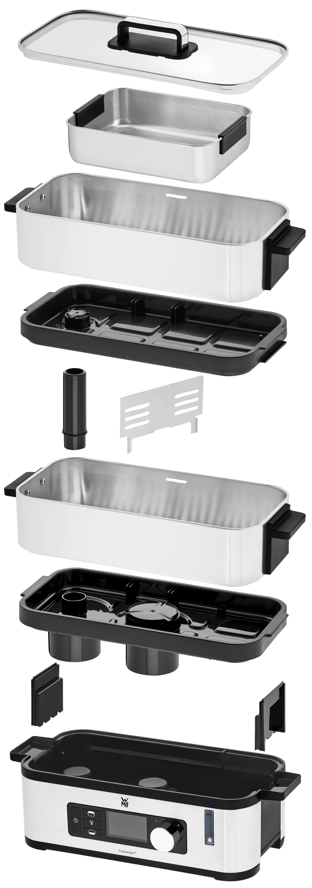 WMF KÜCHENminis Dampfgarer in schwarz/Edelstahl