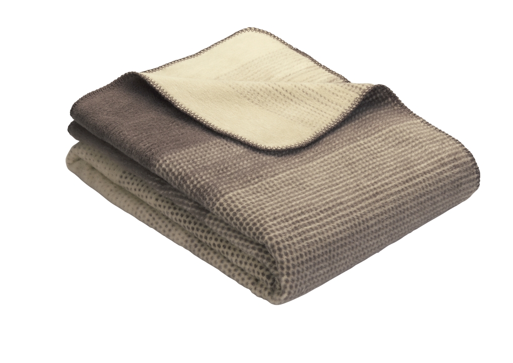 Ibena Jacquard-Bettüberwurf EGERSUND 220x260cm in Farbe braun/natur