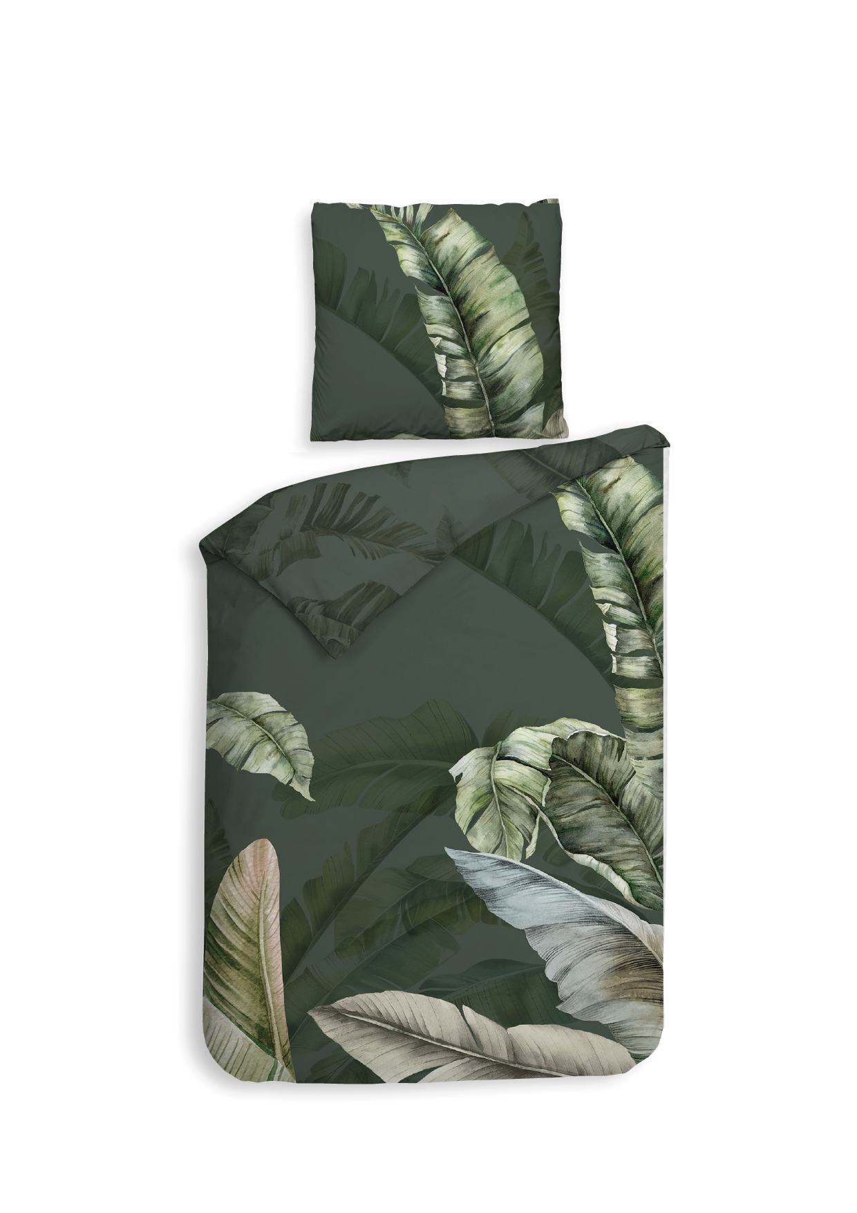 Bettwäsche ca. 155x220cm SARANI in Grün Heckettlane Bettwäsche ca. 155x220cm in Farbe Forest-Green, Pflanze, Tasche