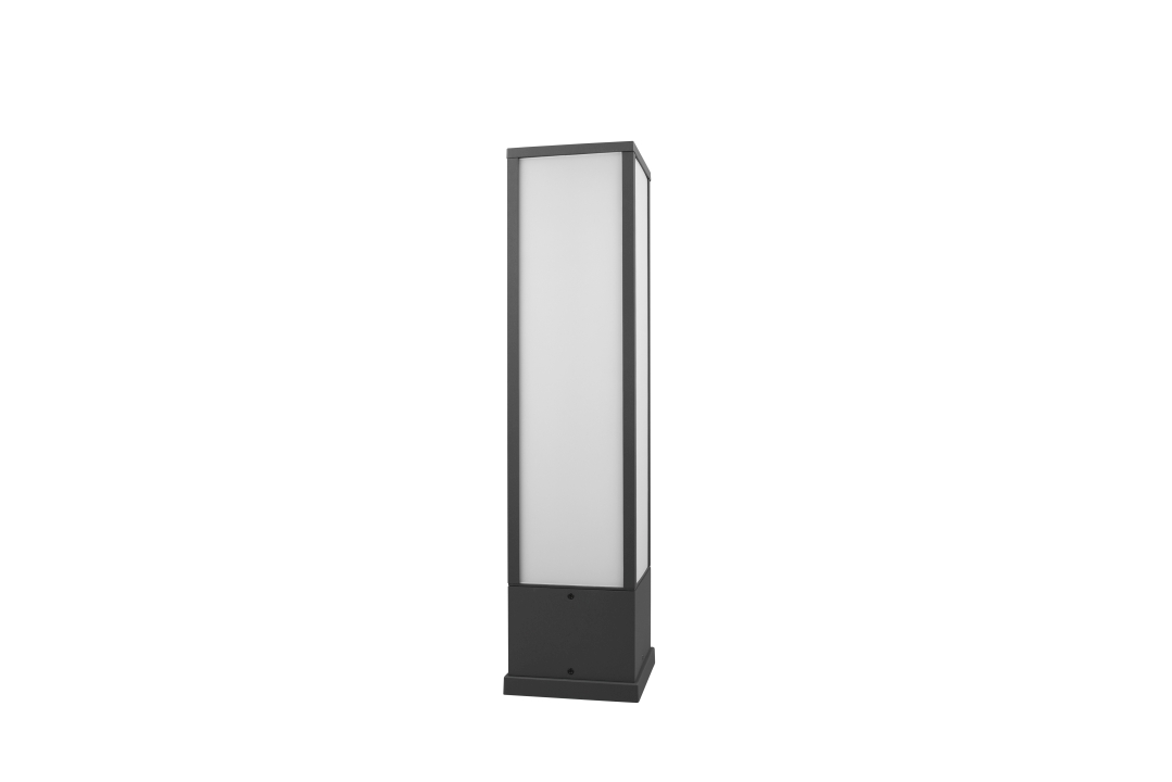 Trio LED-Pfosten FUERTE 1-flammig in Farbe anthrazit, Glas Kunststoff weiß Trio LED-Pfosten FUERTE in anthrazit, Glas Kunststoff weiß
