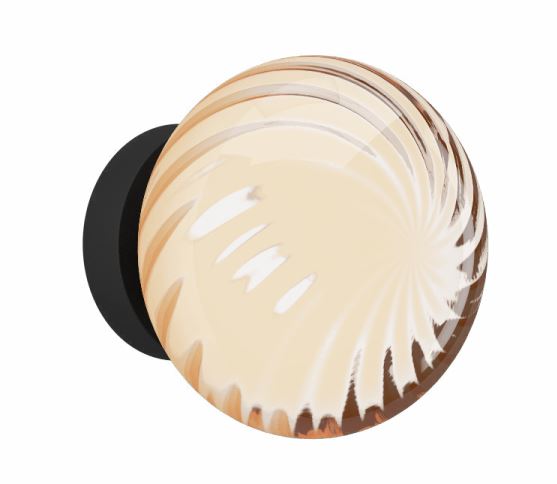 Eglo Leuchten Wandleuchte PANTOJA in schwarz/amber, Sphäre