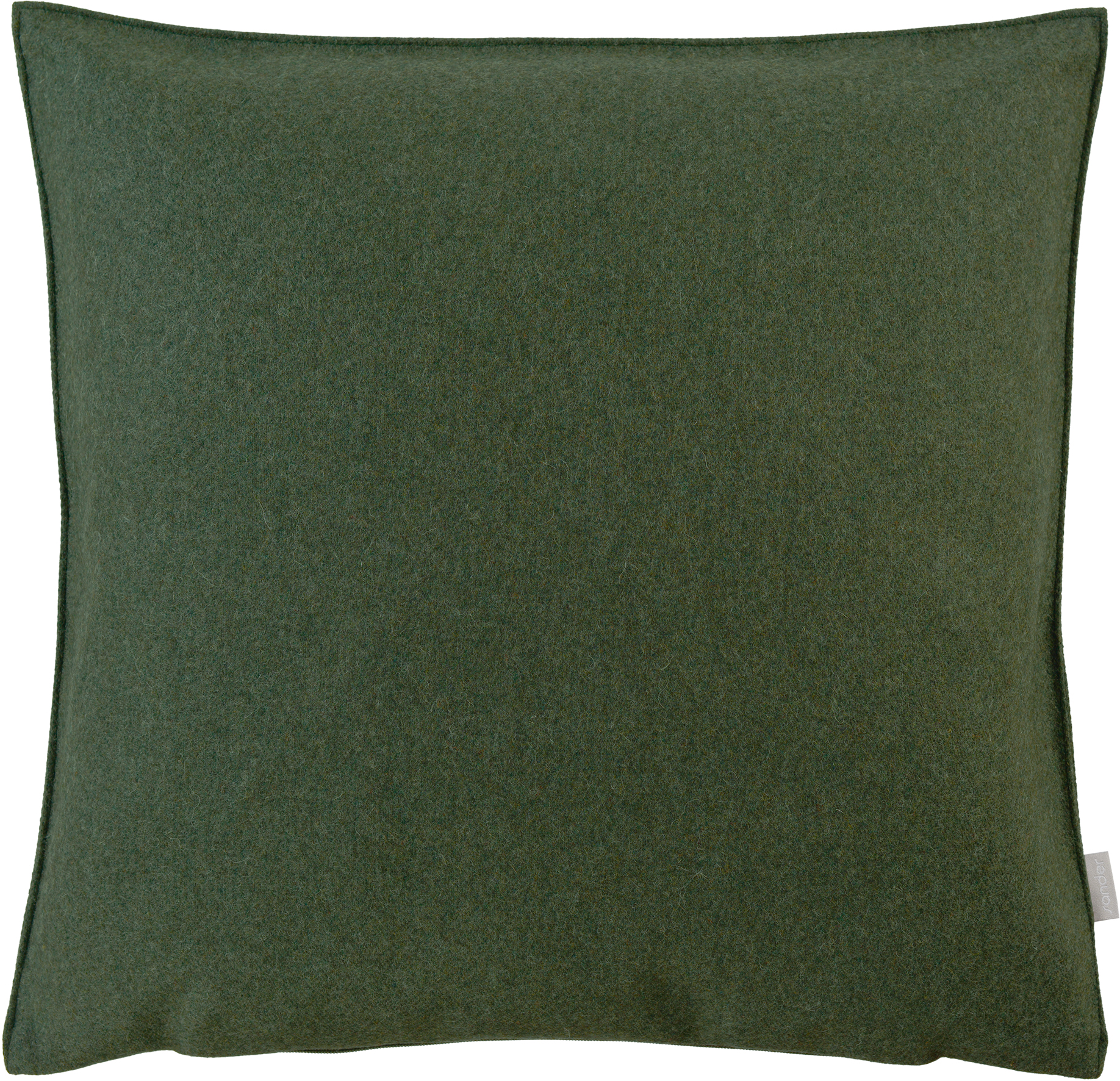 Sander Kissenhülle WOOL ca. 50x50cm in Farbe dark green, Kissen, Kissenbezug, Wollkissen, Grün, Uni
