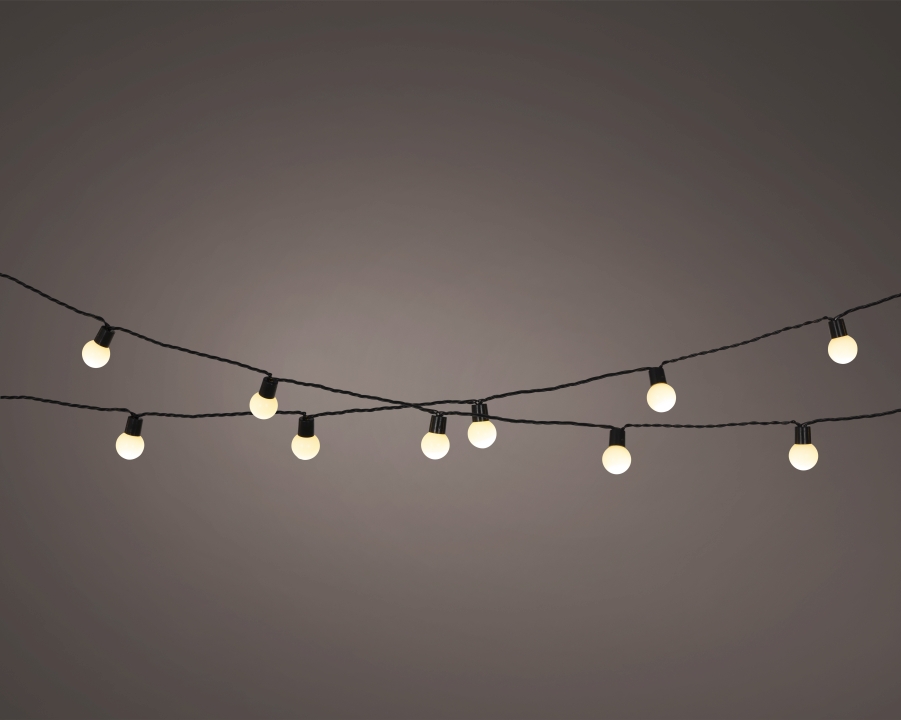 Kaemingk LED Cherrybeleuchtung  ca. T290 cm, D2,5 cm in Fb. schwarz/warmes weiss, Lichterkette, Kugellampen, Warmweißes Licht, Schwarzes Kabel, Außenbeleuchtung