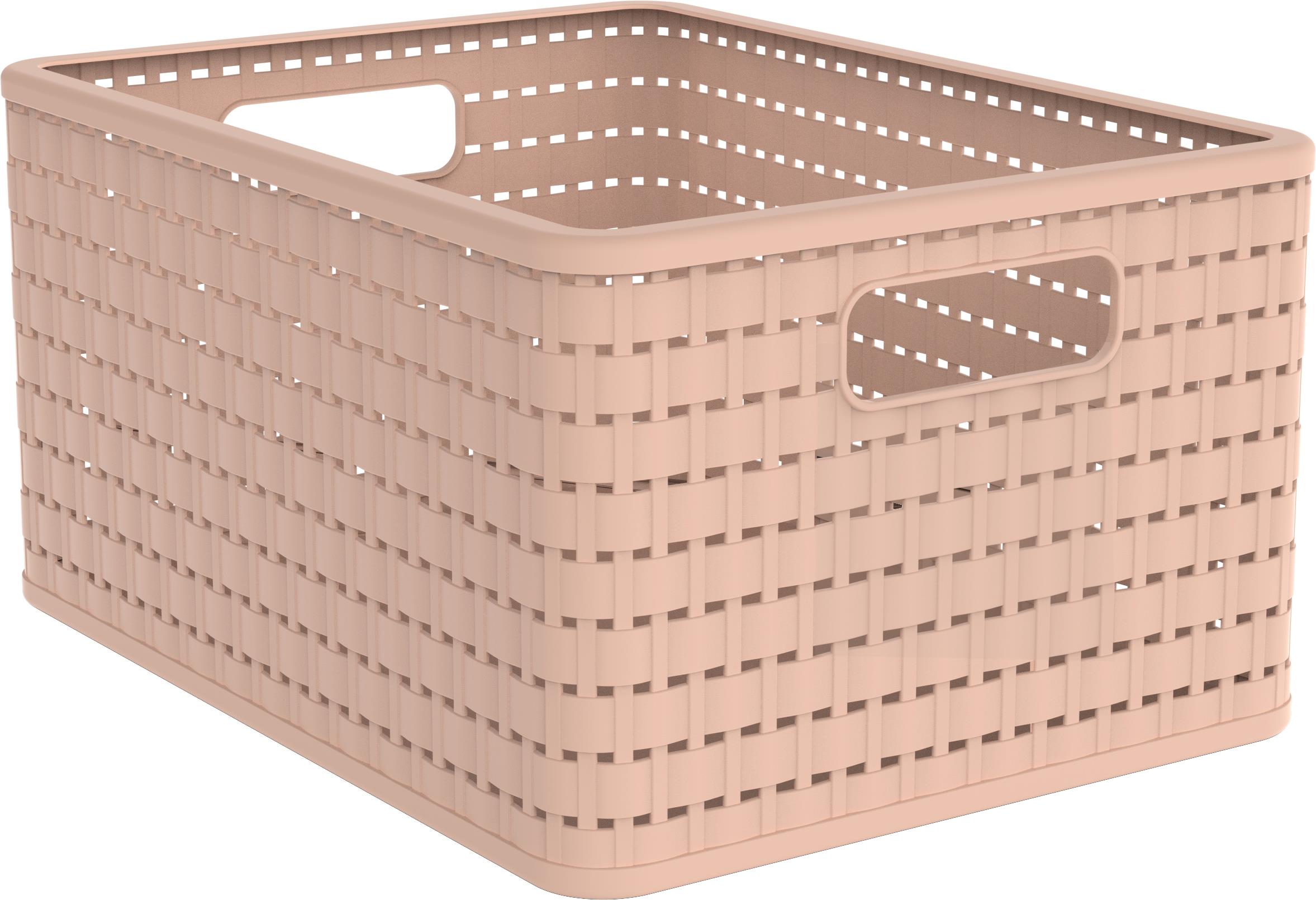 Rotho Korb COUNTRY A4 18 Liter in Farbe Meadow Rose