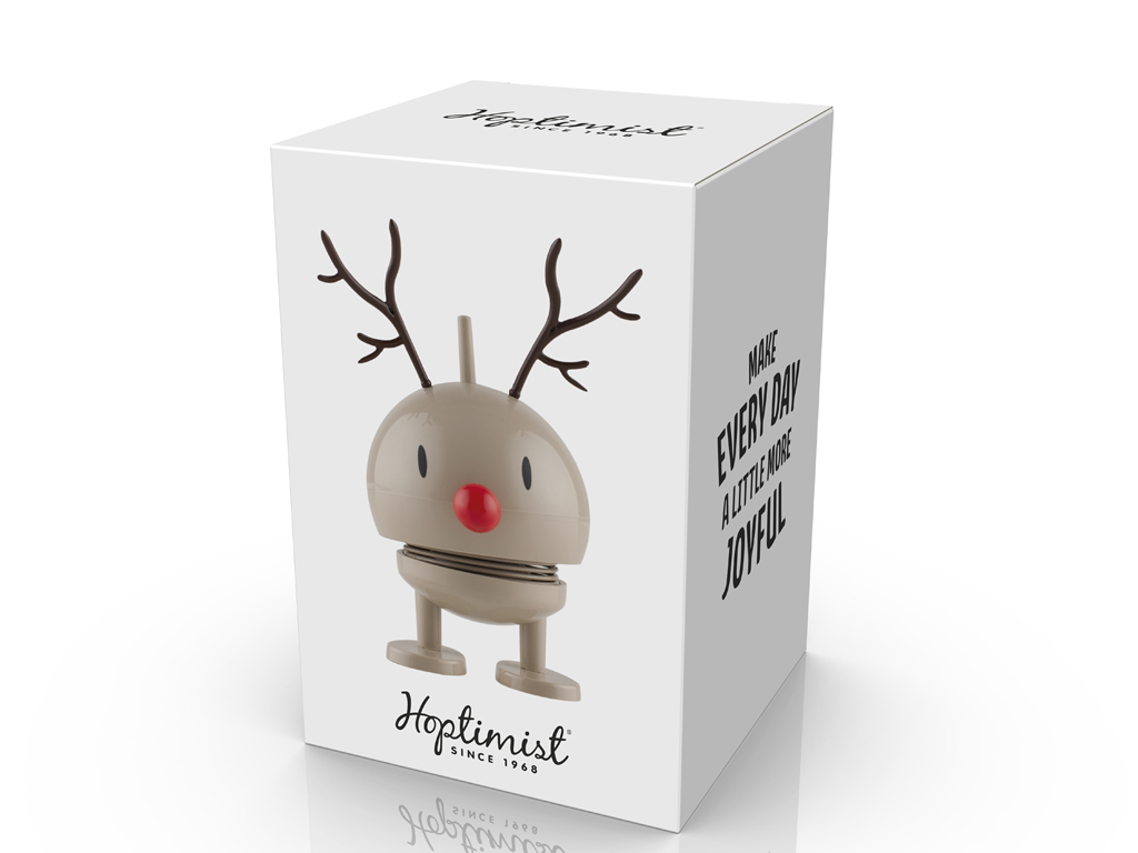 Hoptimist Hoptimist Hoptimist Kunststoff Braun, toy, reindeer, figurine, box, decorative