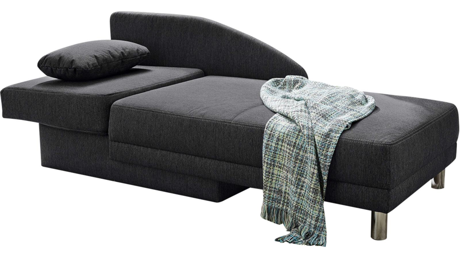 Recamiere ROY Grau JOB Recamiere ROY ca. 200x84cm in Stoff anthrazit