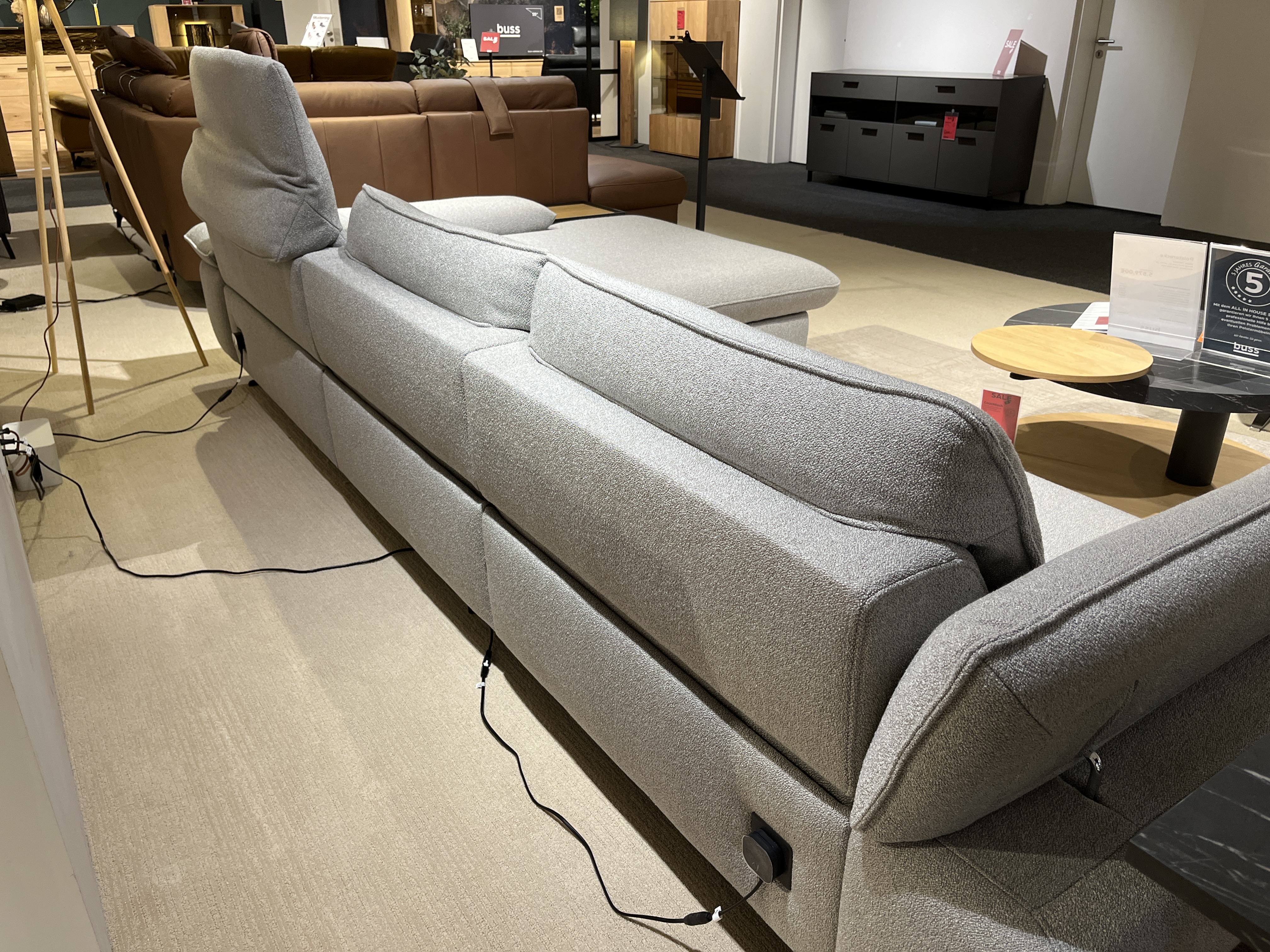 Himolla Garnitur SPEKTRA (1488) in 20 Q2Loop / Jet, sofa, modular sofa, Stoffsofa, Grau, Sessel mit Verstellung
