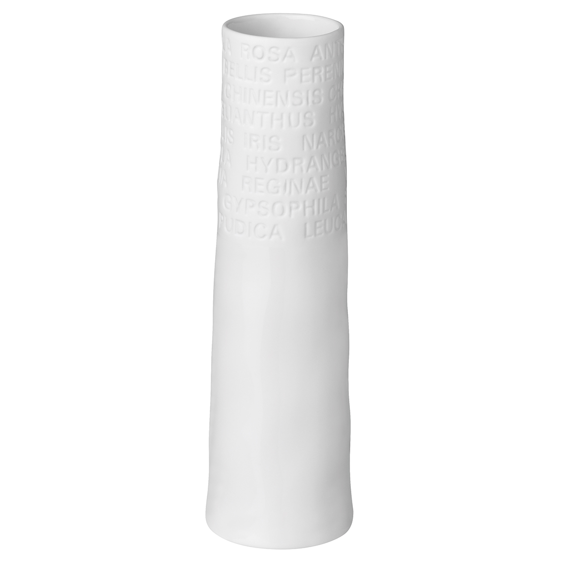 Vase Raumpoesie klein in Farbe weiß, vaso, cerámica, blanco, bordado, alto