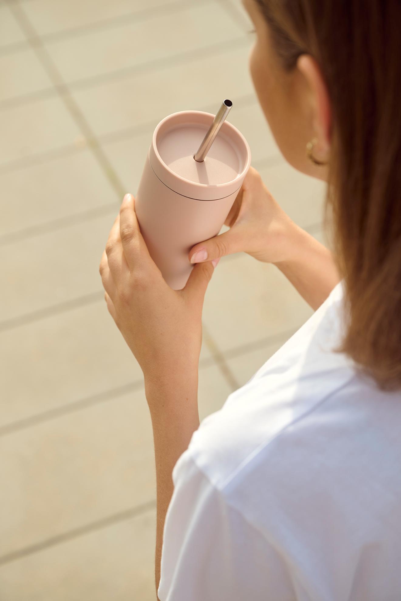 Stelton Thermobecher mit Strohhalm To Go Sip 0,4l in Farbe heather