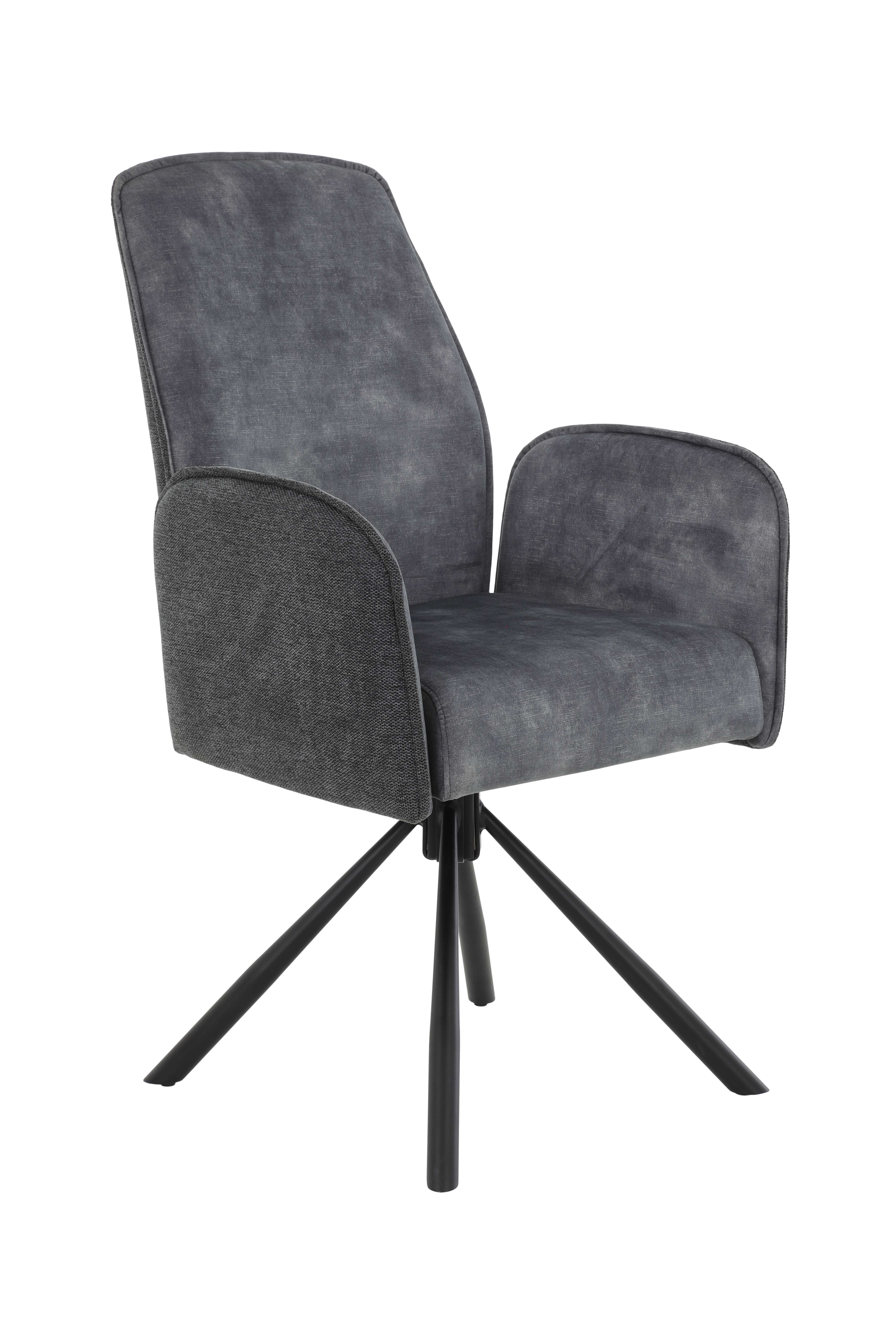 Hela Stuhl Porto I S in Stoff Velvet grau/anthrazit