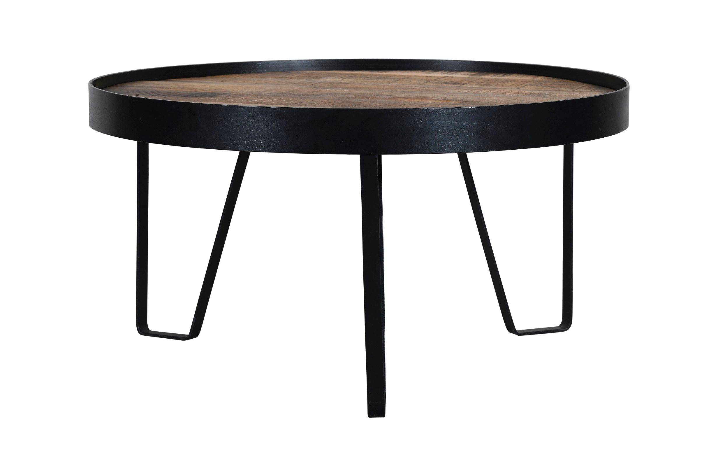 Direct 4 Home Couchtisch Iron ca. 85 cm Durchmesser in Mango massiv