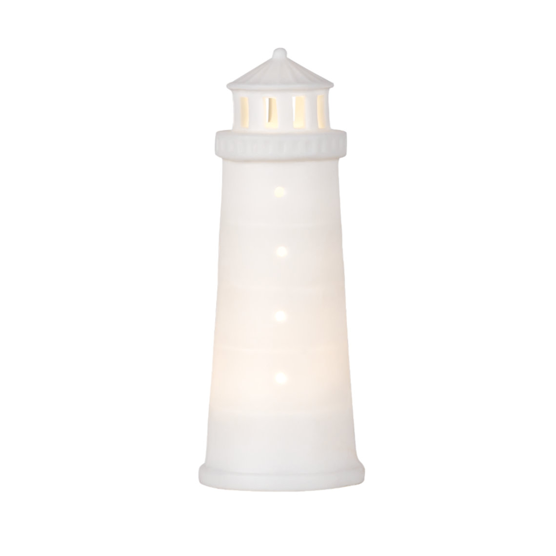 LED Leuchtturm MEERESRAUSCHEN in Farbe weiß, Leuchtturm, Beleuchtung, LED, Lichterkette, Dekoration