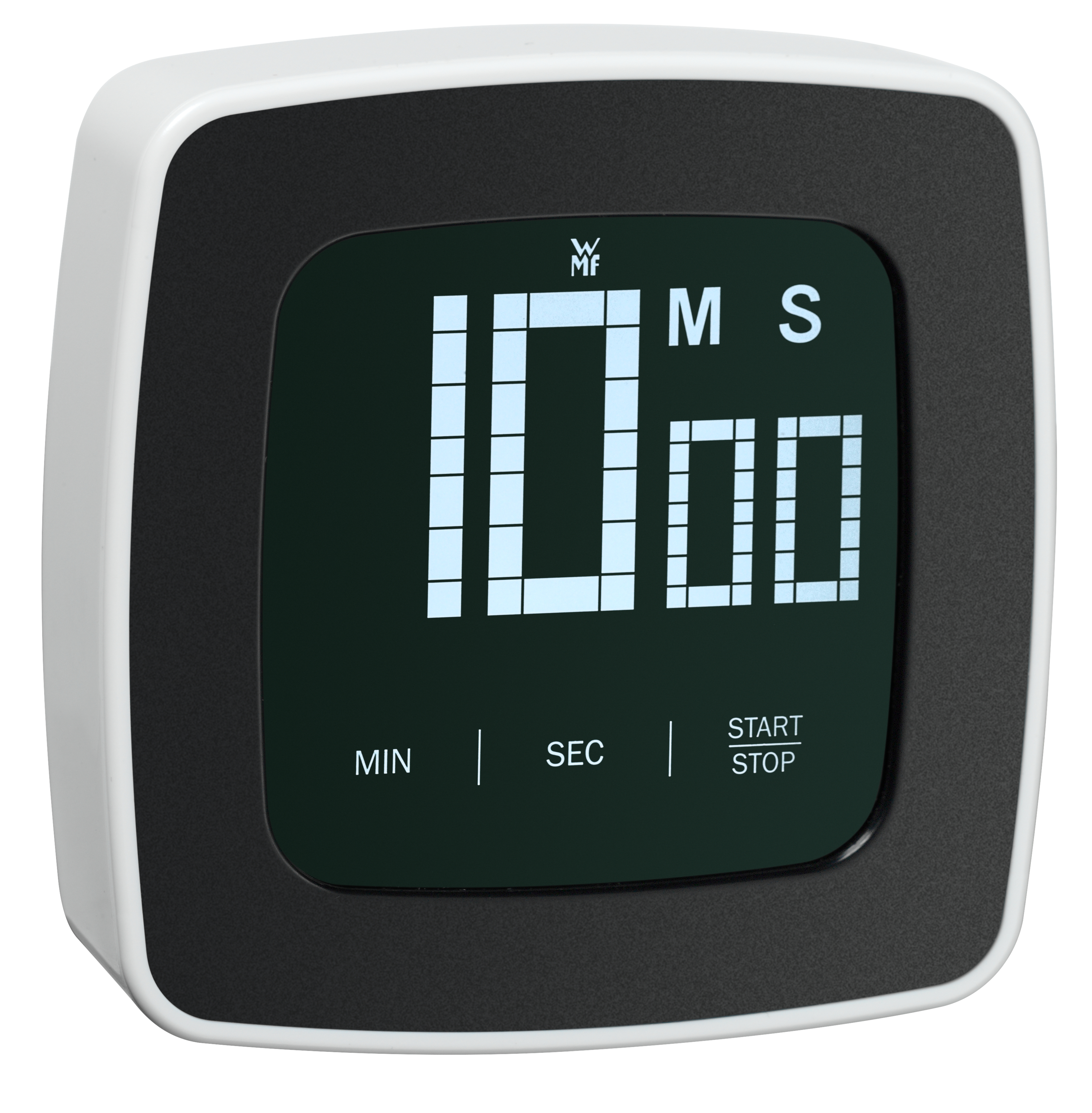 WMF Digitaler Kurzzeitmesser, 7,5 cm in schwarz/weiß, digitaler Timer, Stoppuhr, Countdown, LCD-Anzeige, Minuten Sekunden