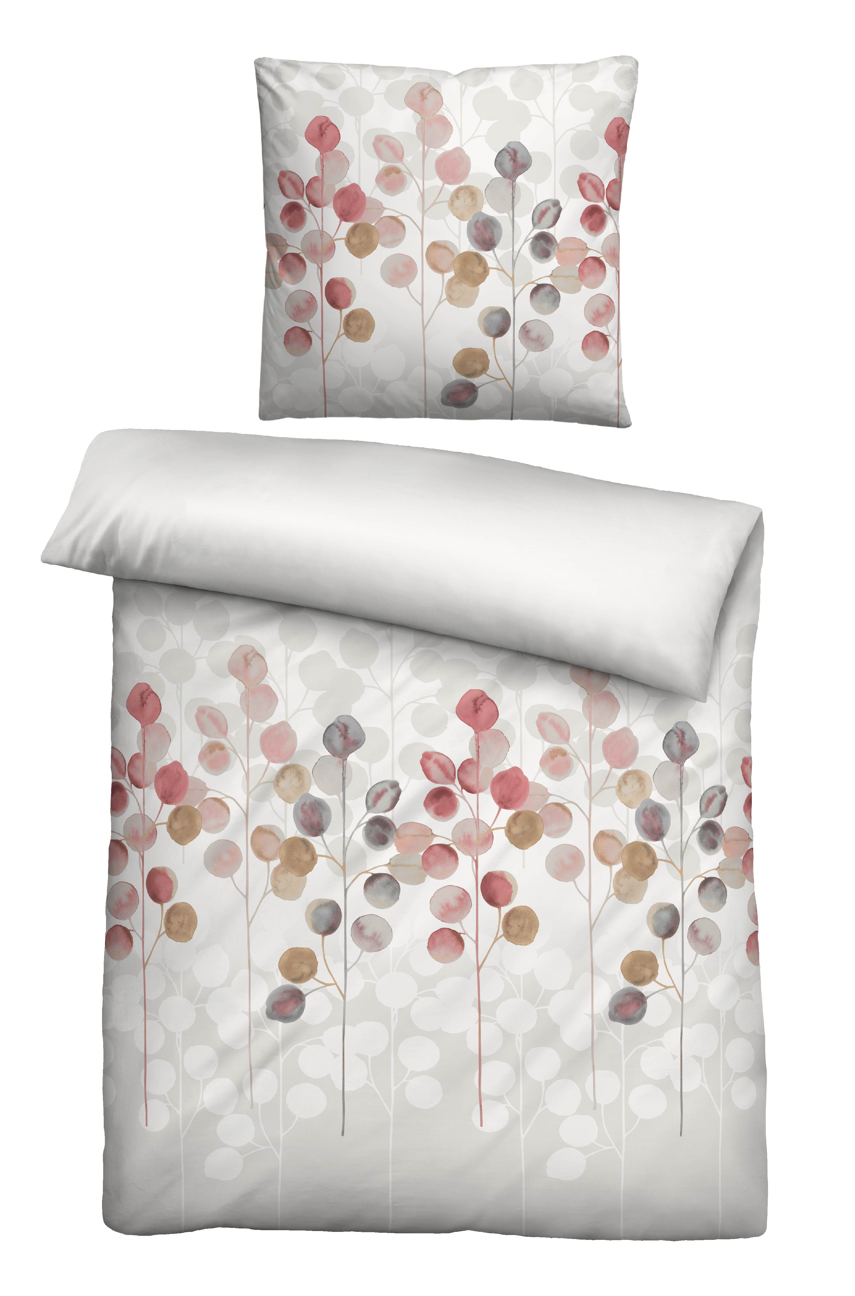 Biberna Seersucker-Bettwäsche ca. 155x220cm in Farbe Taupe