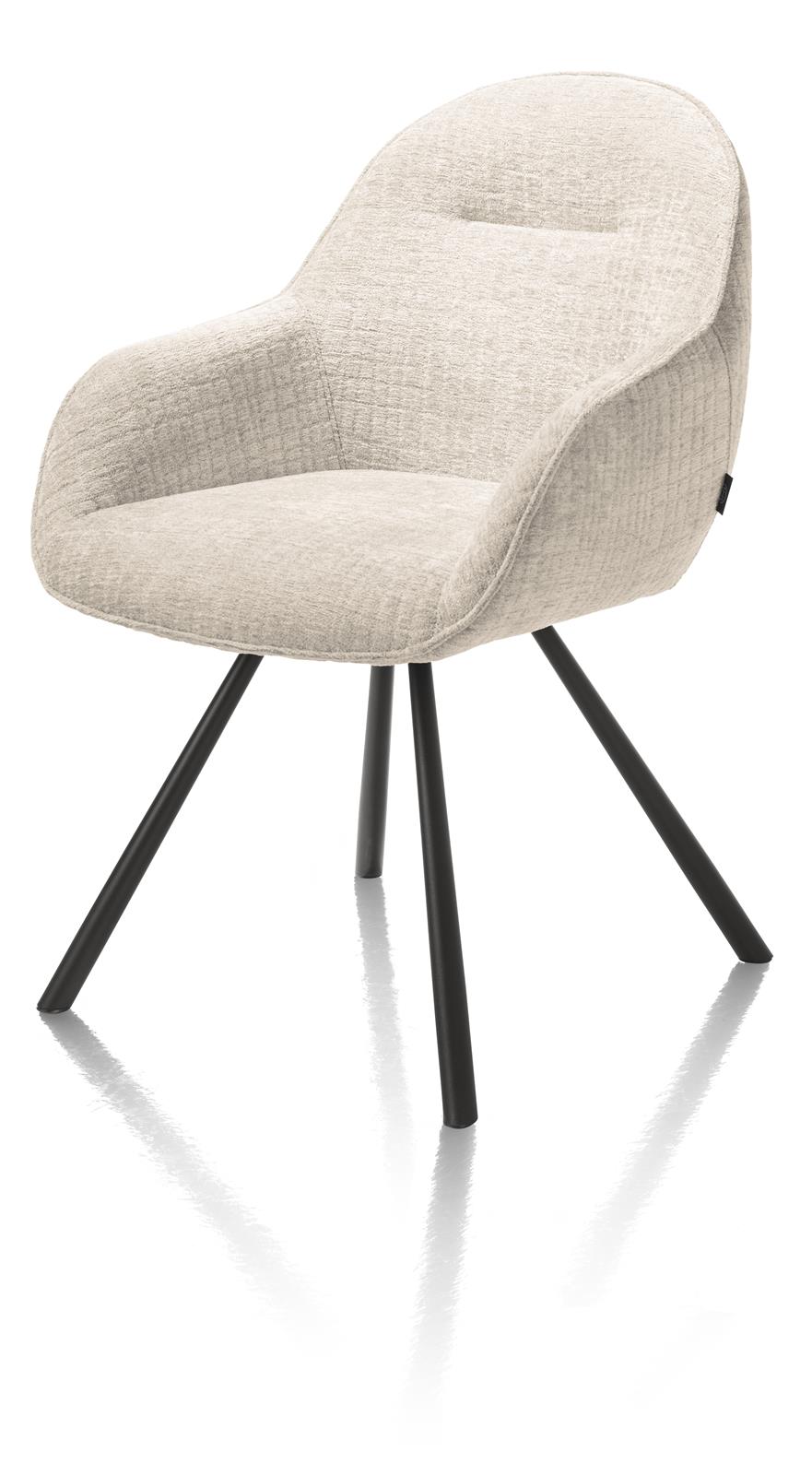 Henders & Hazel Armlehnstuhl CLINT ca. B58 H85 T65 cm in Stoff Wave Chenille creme