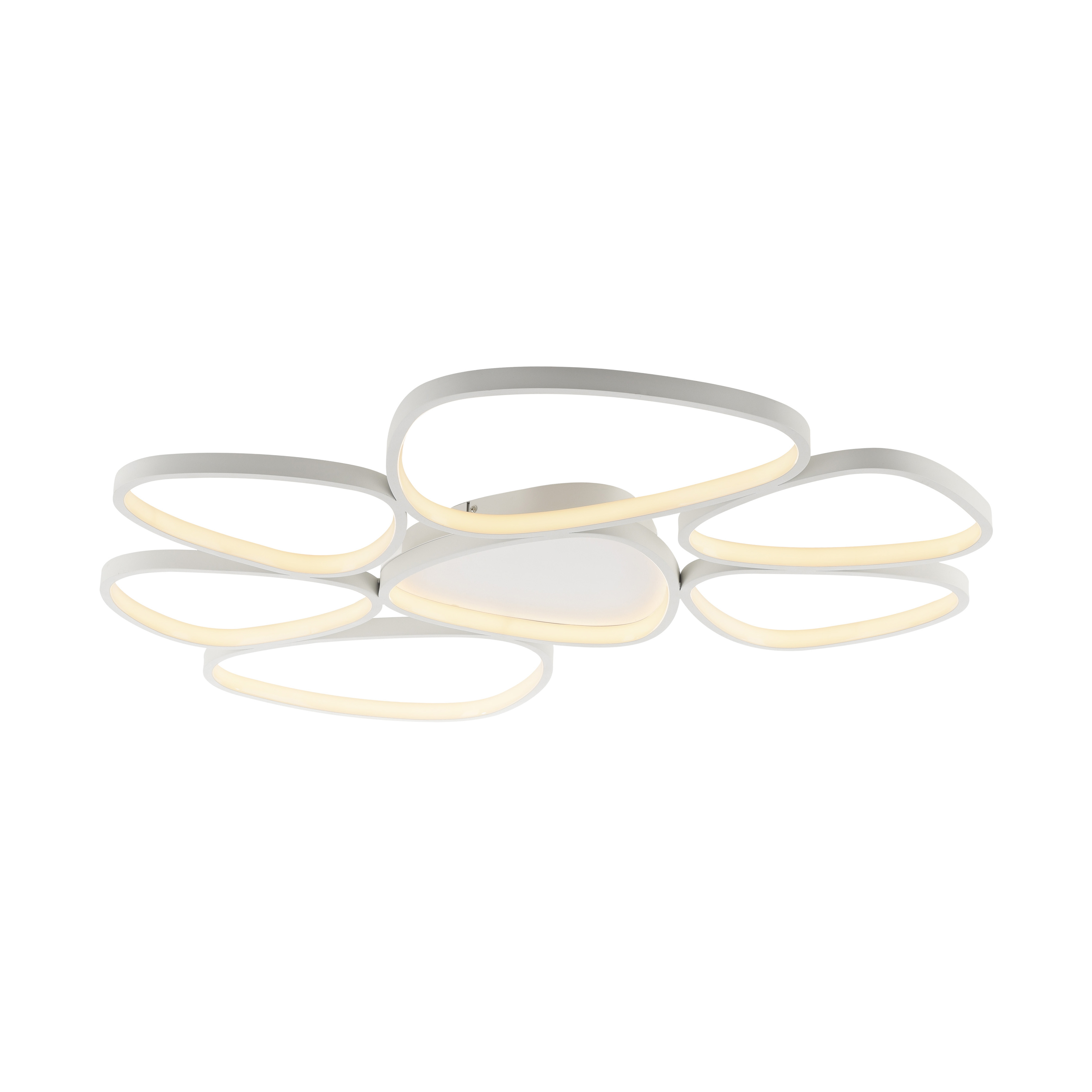 LED-Deckenleuchte PEBBLES 1-flammig in Farbe weiß, deckenleuchte, moderne lampe, led, runde rings, weiß