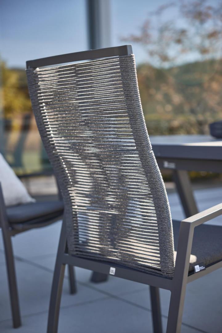 Interliving Positionsstuhl IL-7011 mit Rücken aus Rope beige/Gestell Aluminium taupe Interliving Positionsstuhl IL-7011 mit Rücken aus Rope beige/Gestell Aluminium taupe, Moebel, Stuhl