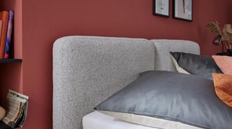 Interliving Polsterbettgestell IL1419 in Stoff Puente hellgrau 80