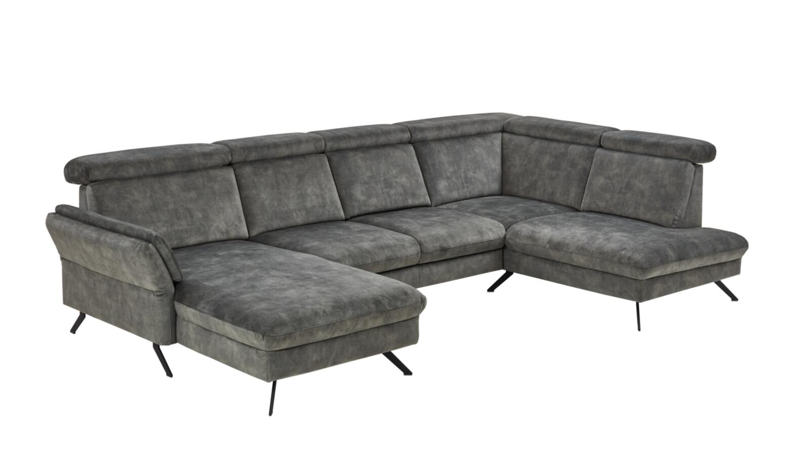 Modulmaster Wohnlandschaft MM-ZE1162 ca. 346x213cm in Stoff Amira moos