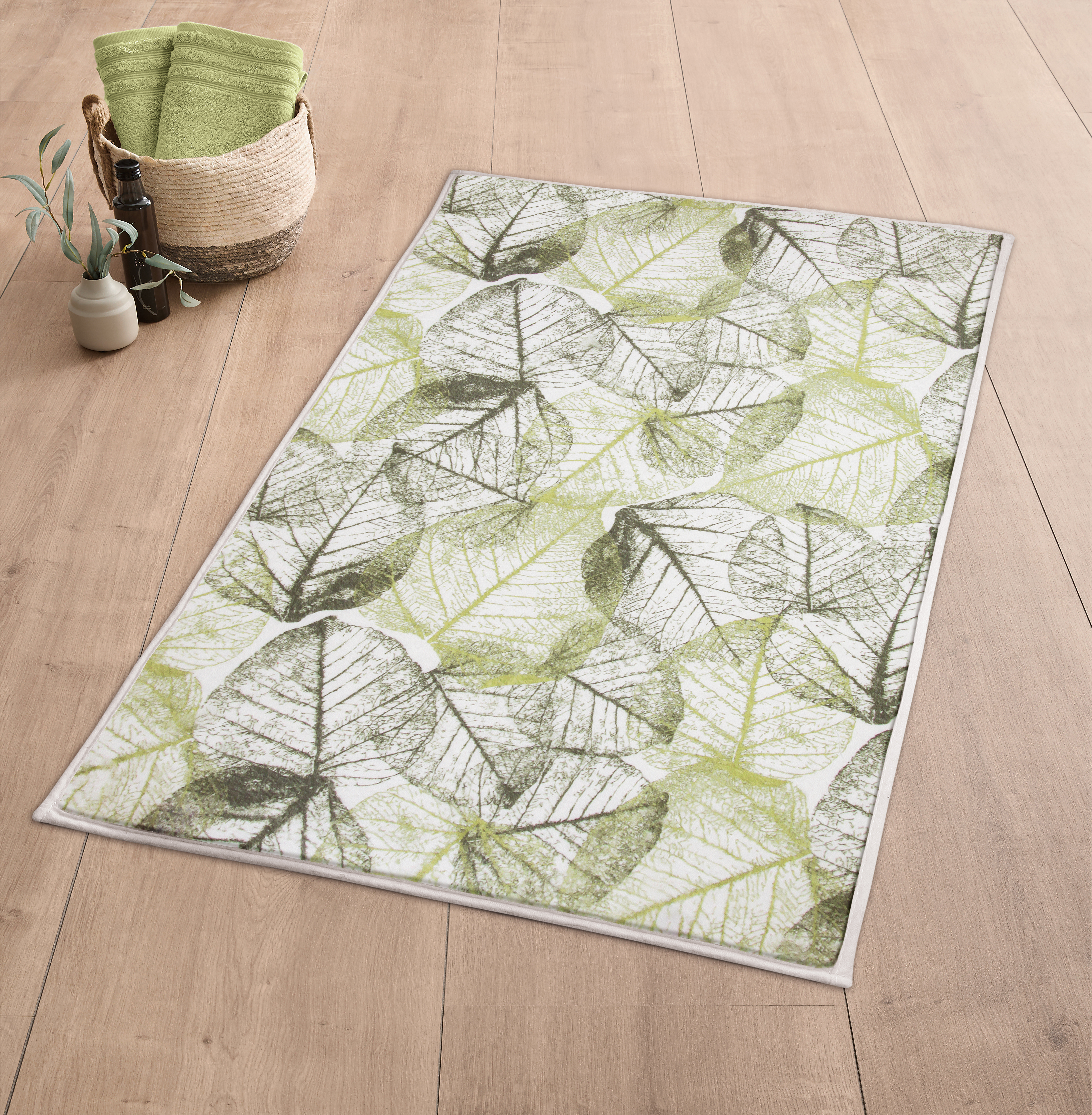 Kleine Wolke Badteppich SELVA ca. 60x90cm in Farbe Forest
