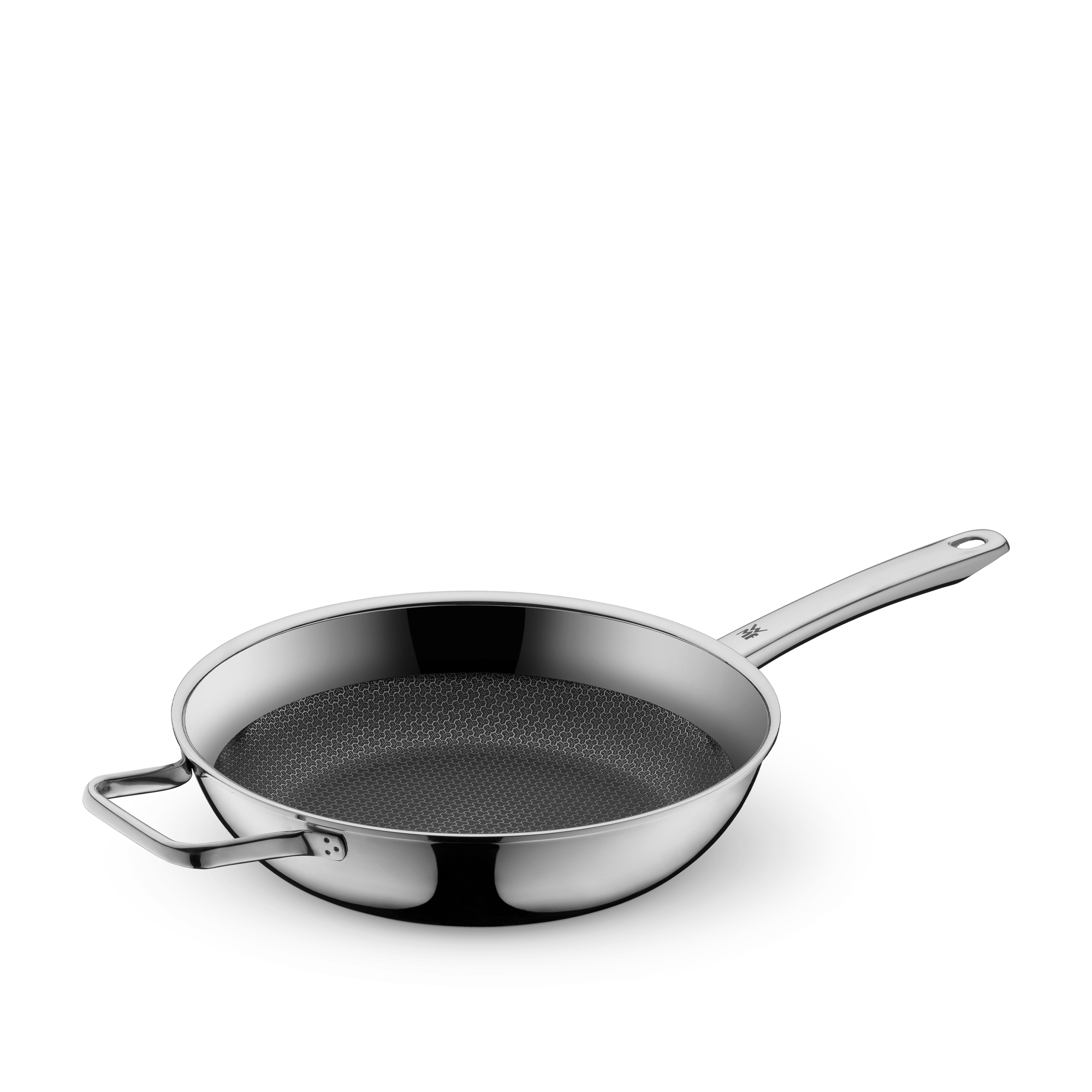 WMF Profi Resist Stielpfanne hoch, 28 cm in schwarz/Edelstahl WMF Profi Resist Stielpfanne hoch, 28 cm in schwarz/Edelstahl, Pfanne, Stielpfanne, Edelstahl, antihaft, rutschfest