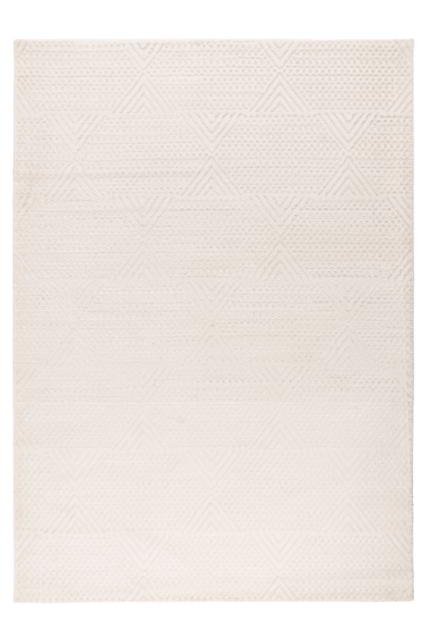 Webteppich NANCY ca. 160x230cm in Farbe beige-ivory, Küche, Tuch, Textil, Tischdecke, Geometrisches Muster