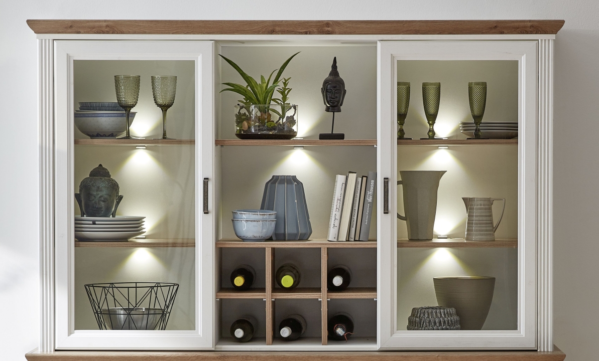 Innostyle Buffet-Aufsatz Jasmin mit Front: Pinie hell Nachbildung/Absatz Artisaneiche Nachbildung