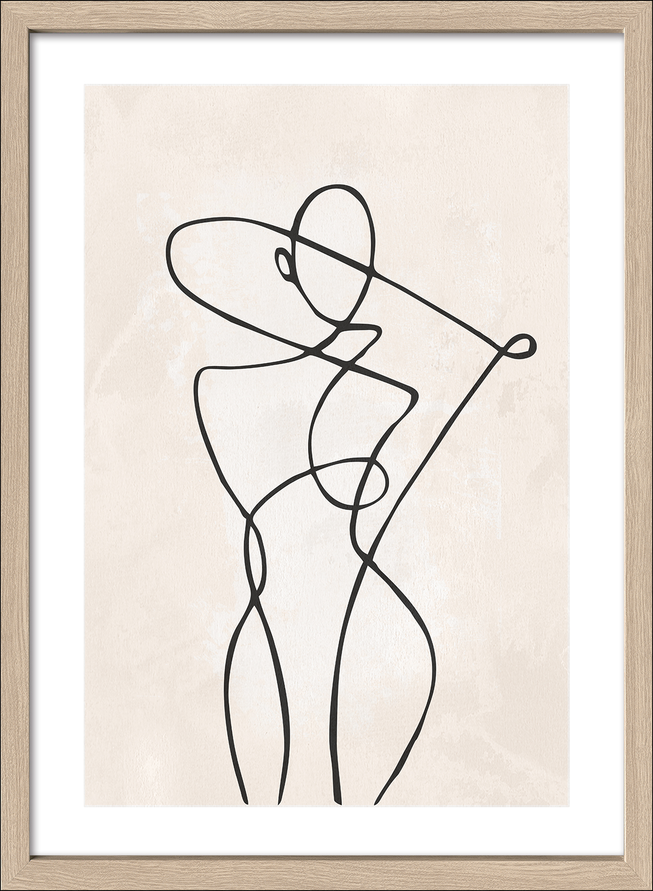 ProArt Framed-Art Scandic Living 55x75cm Line Art Body
