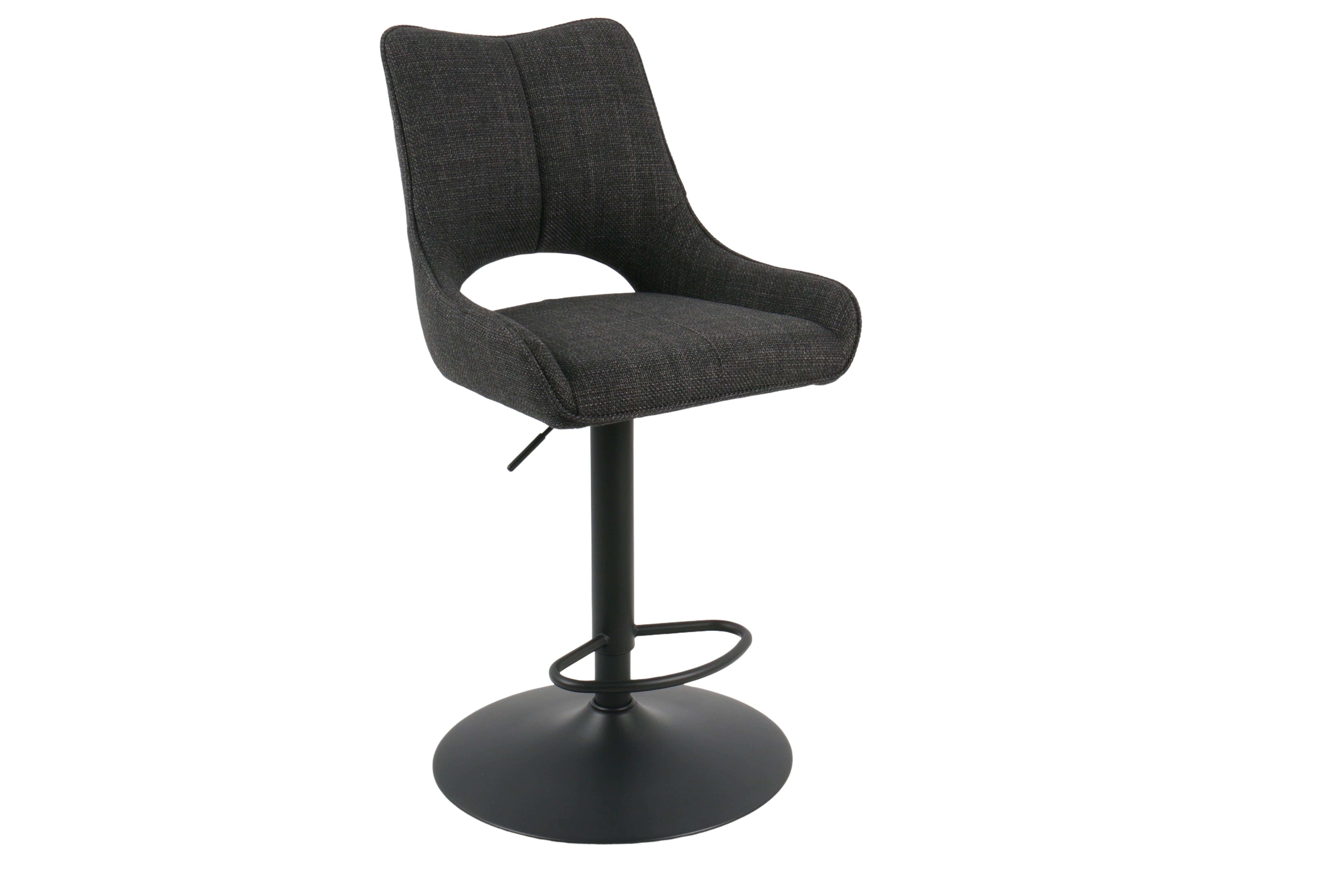 Hela Barhocker ROCKPORTH H ca.B50 H98 T57 cm in Microfaser anthrazit 28
