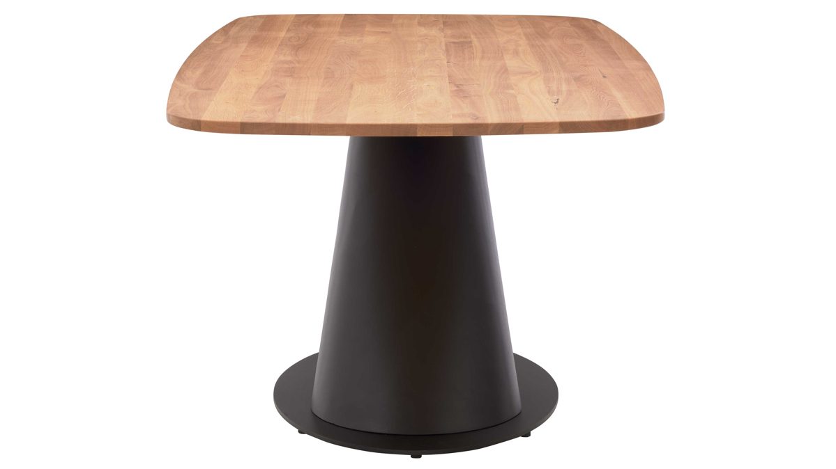 Interliving Esstisch IL 5121ca. 200x100cm in Platte Charaktereiche massiv/Gestell Metall schwarz, Moebel, Tabelle, Esstisch, Kaffeetisch