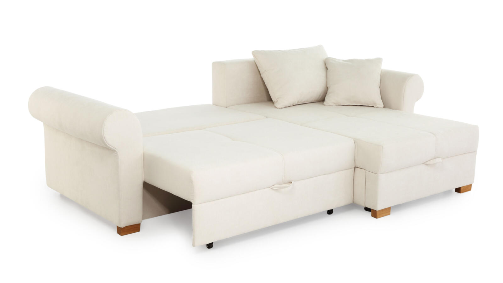 Ecksofa List ca. 248x161 Beige JOB Ecksofa LIST ca. 248x161cm in Stoff Cord light greige