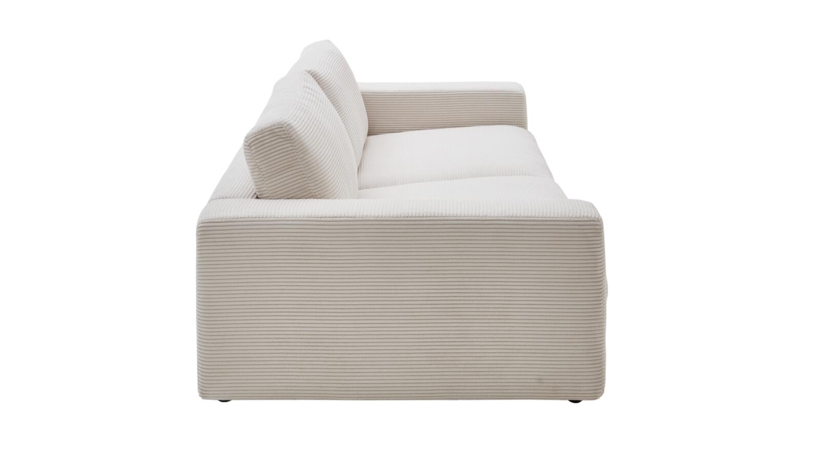 Candy 3-Sitzer SEVENTIES ca. 290x127cm in Stoff Cord snow, Moebel, Kissen, Dekoration für Zuhause, Couch