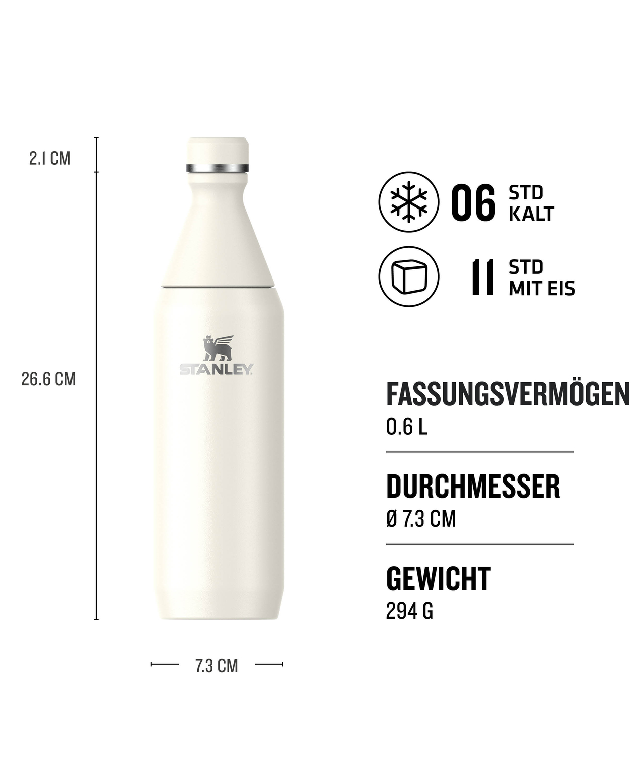 Stanley All Day Slim Bottle in Farbe Cream Stanley All Day Slim Bottle in Farbe Cream