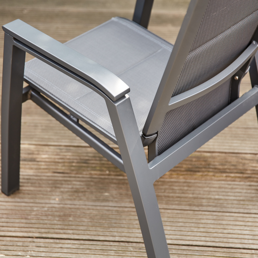 Relax-Move-Sessel MILANO in Ranotex grau/Aluminium matt anthr.