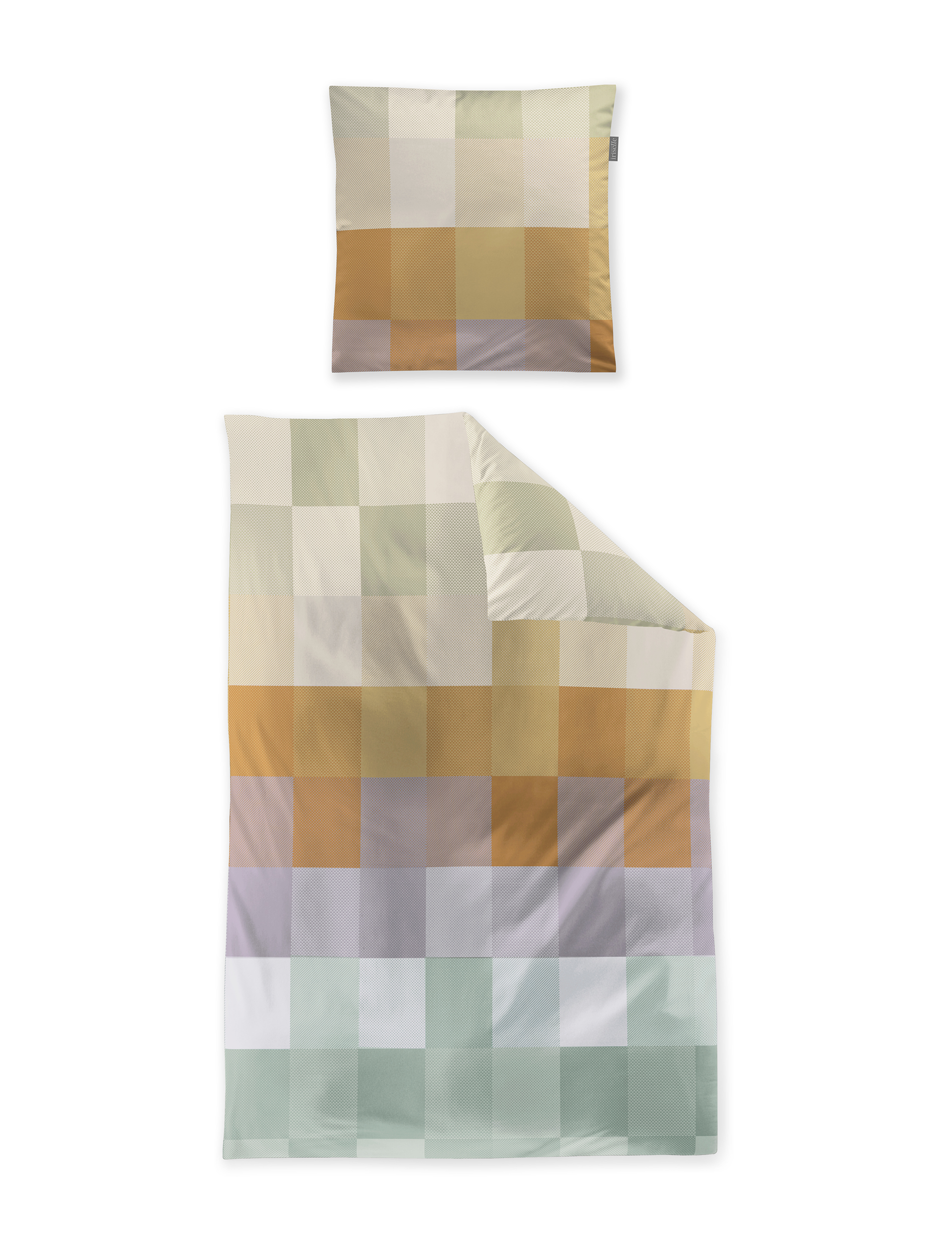 irisette Mako-Satin Bettwäsche WAVE in Farbe ca. 135x200cm, Kissen, Dekoration für Zuhause, Decke, Kopfkissen, Steppdecke