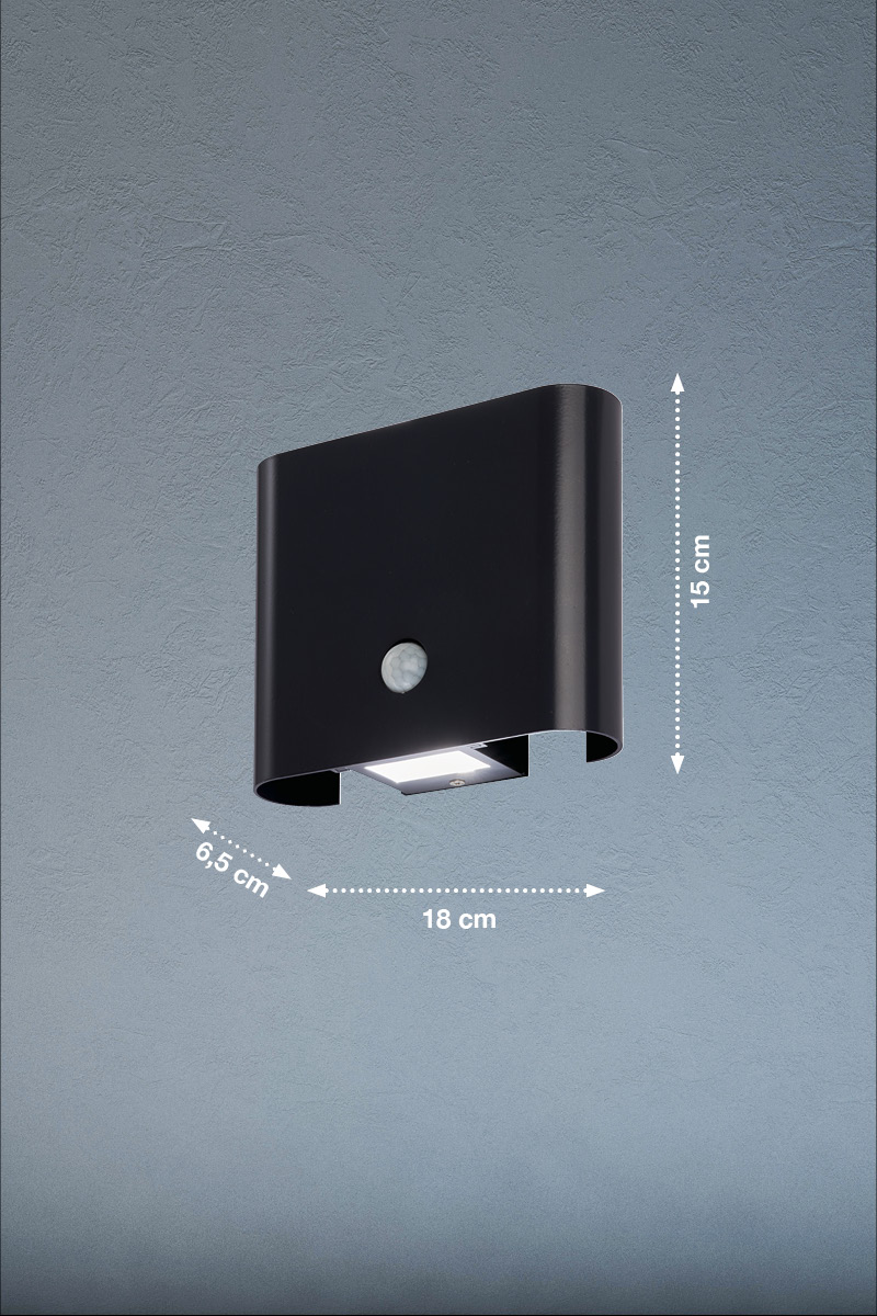 FH Lighting LED-Wandleuchte MAGNETIC in Metall sandschwarz