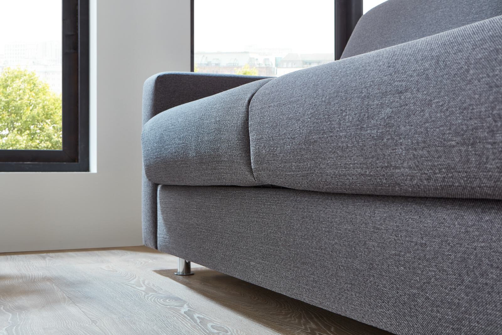 Schlafsofa MESSINA ca. 120x200cm in Stoff grau/anthrazit