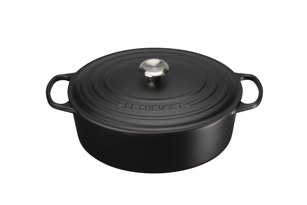Le Creuset Bräter Sig 33cm in Farbe schwarz Le Creuset Bräter Ø ca. 33cm Schwarz Oval