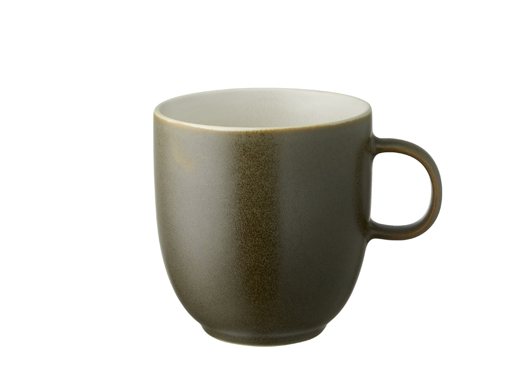 F&H Becher STUDIO ROUND NORTH 0,33 Liter in Farbe Matte moss/Matte white