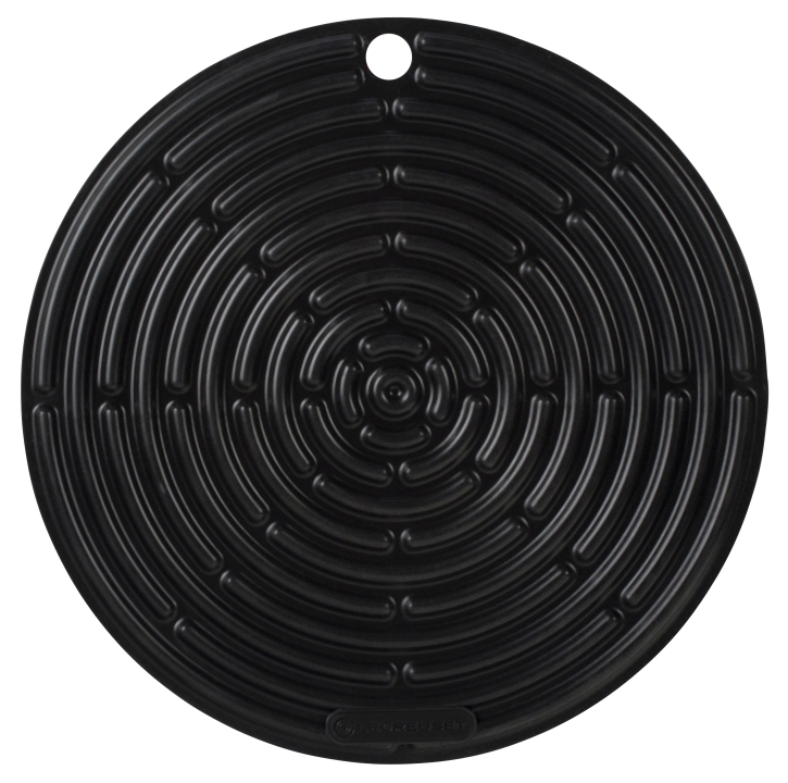 Le Creuset Topflappen ca. 20cm KLASSIK in Farbe Schwarz Le Creuset Topflappen Klassik 20cm Schwarz Rund