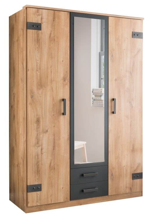 Wimex Kleiderschrank Cork Eiche / Graphit ca. 135 cm Wimex Kleiderschrank Cork Eiche / Graphit ca. 135 cm