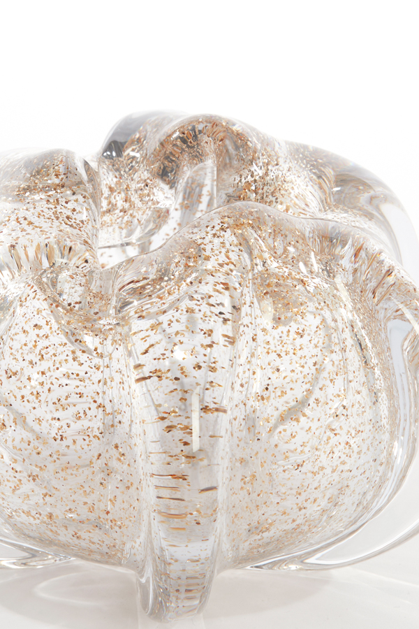 Vase MURELA in Glas klar, Flitter sand