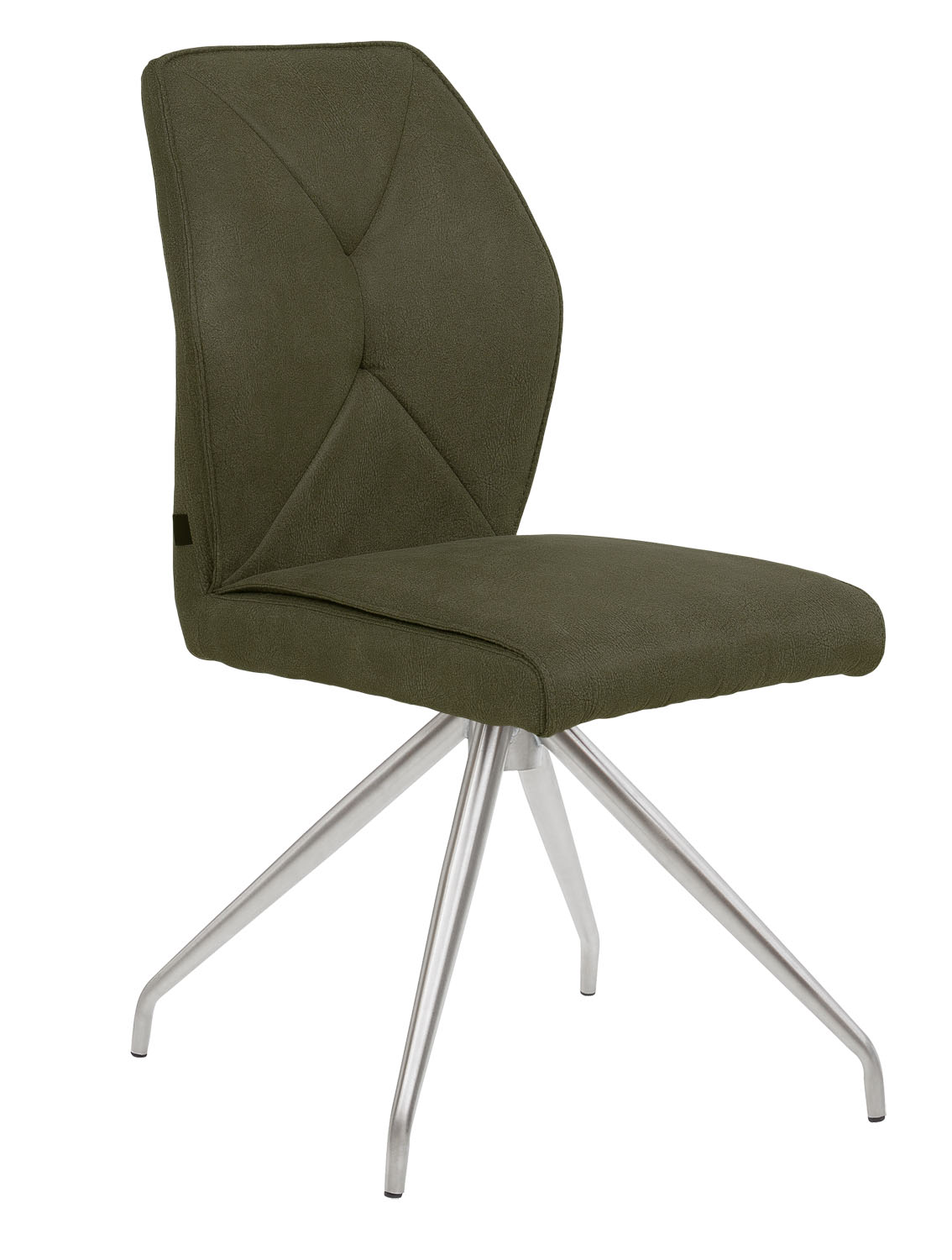 Interliving Stuhl IL5104 in Sitzschale Microfaser grün