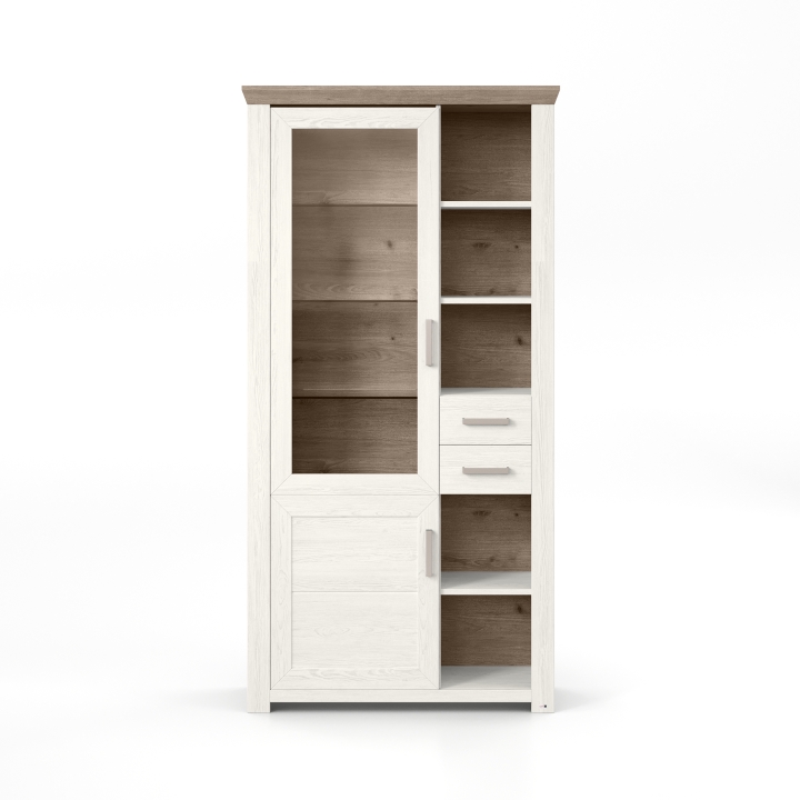 Set One by Musterring Vitrine SO YORK 05 B in Pino-Aurelio-Nachbildung / Eiche-Nelson-Nachbildung