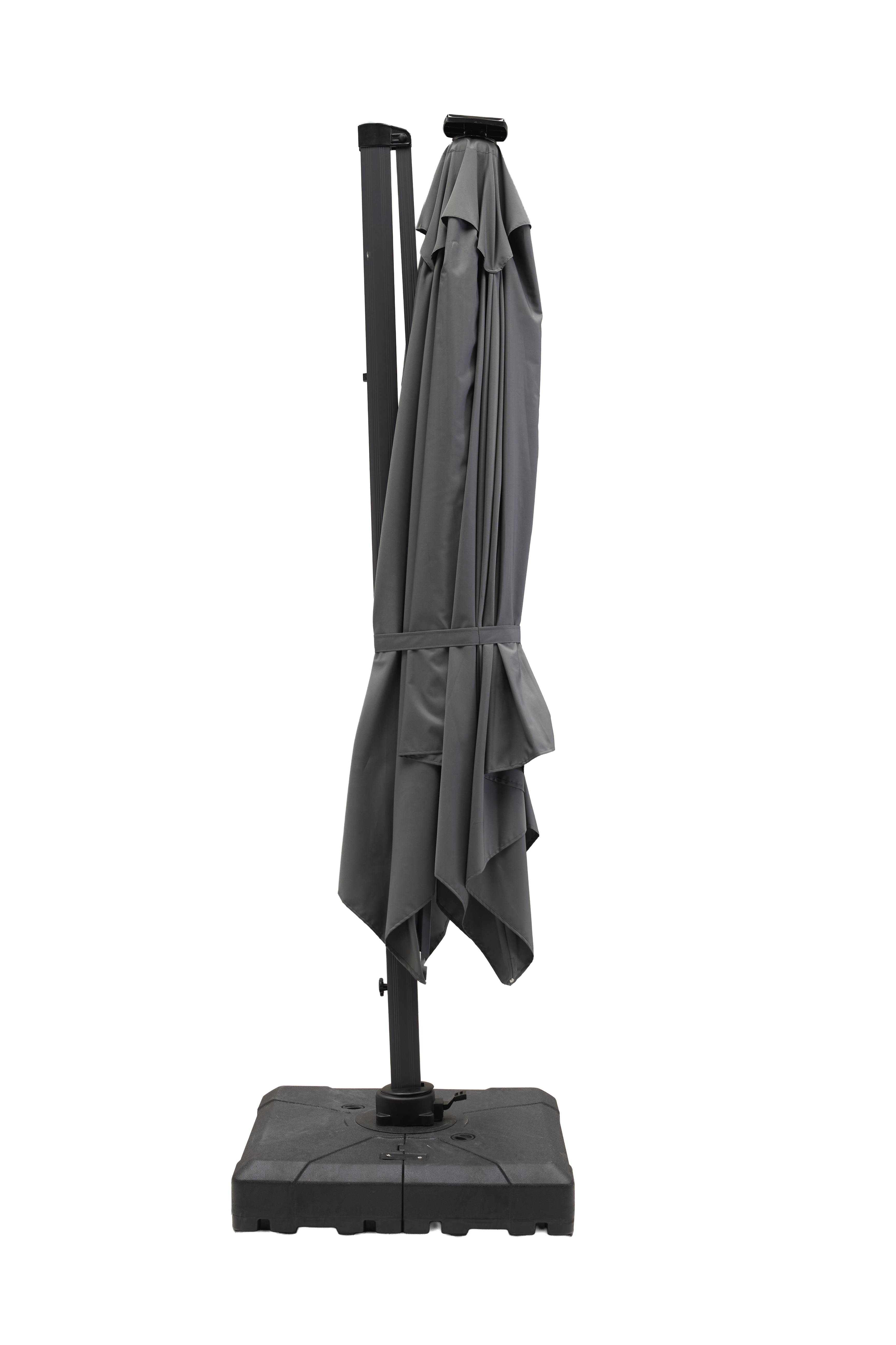 L.C. Wholesaler Ampelschirm NAPOLI mit Bespannung in Polyester grau/Gestell Aluminium anthrazit Ampelschirm in Grau, Bekleidung, Mantel