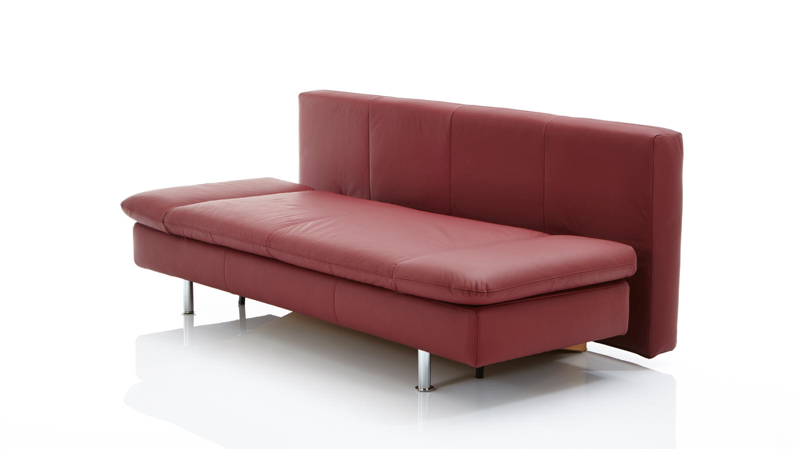 Restyl Schlafsofa MIA ca. 140x200cm in Leder weinrot