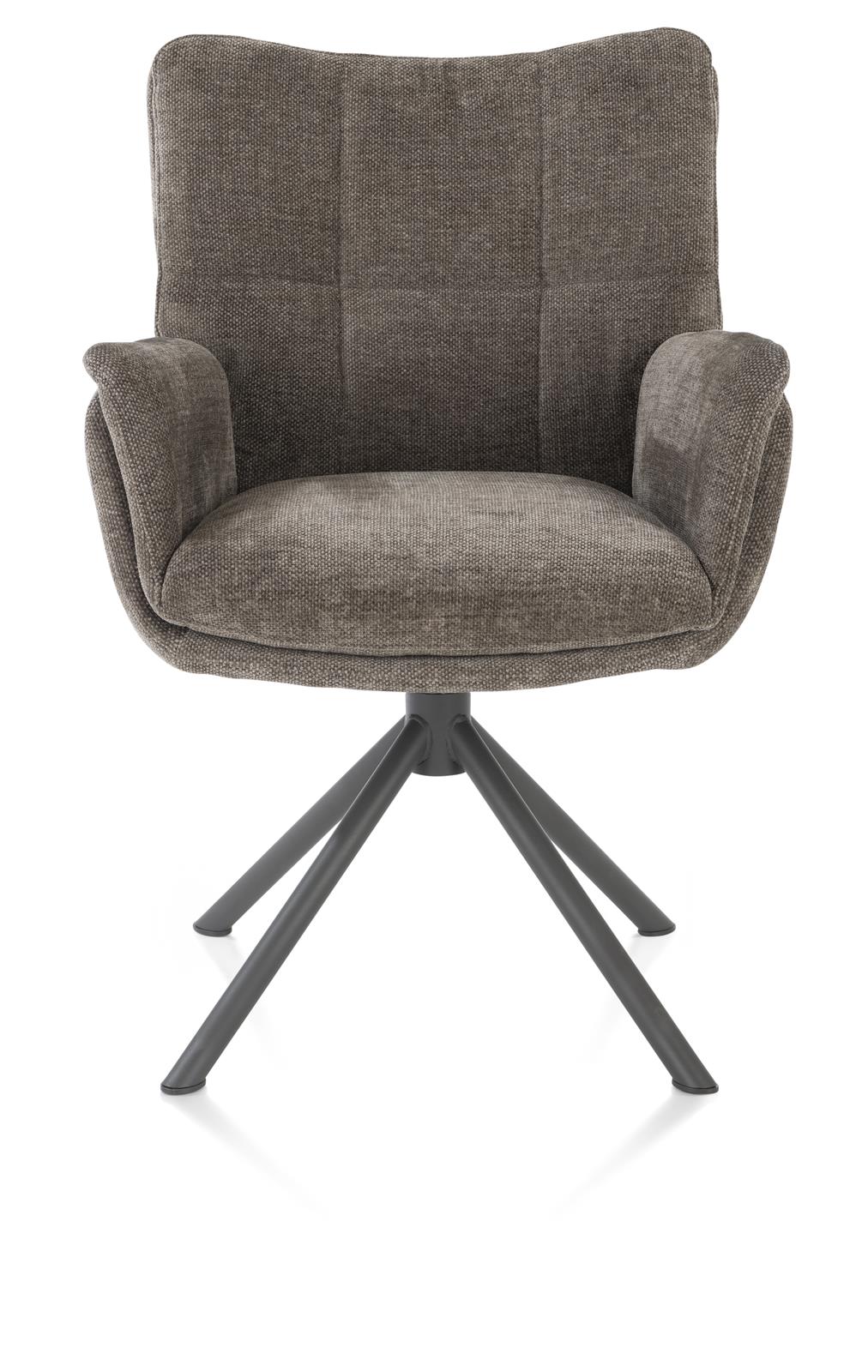 Henders & Hazel Armlehnstuhl JUNA ca. B62 H91 T67 cm in Stoff Livigno chenille braun
